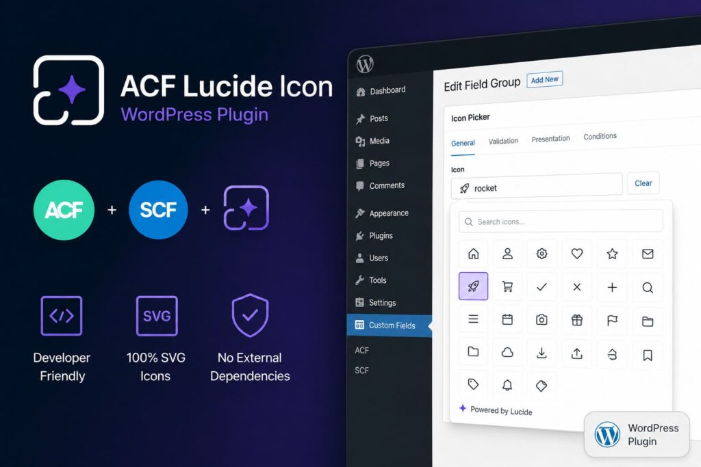 ACF Lucide Icon WordPress Plugin