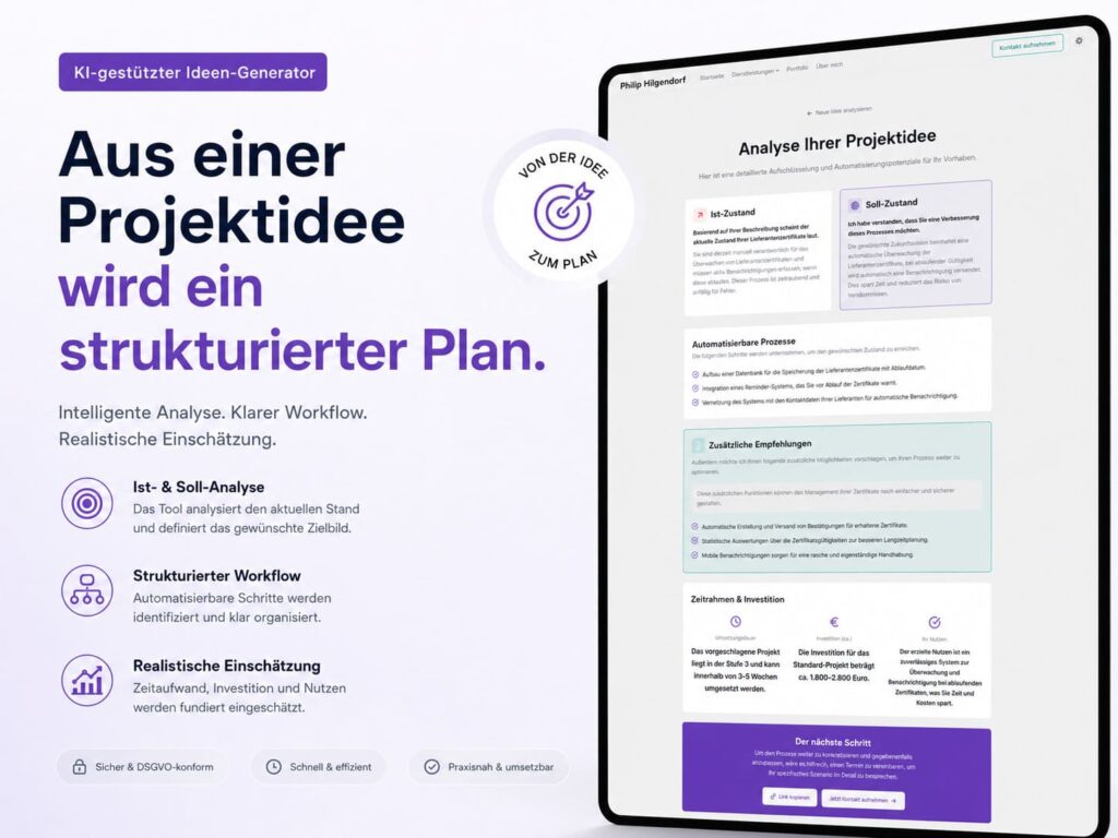 KI-gestützter Ideen-Generator